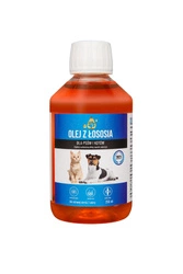 LAB V Olio di salmone per cani e gatti 250ml + Lampade a filo 20 LED, a batteria, bianco freddo, 2x AA, 2 m, GRATIS!