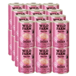 WILD FARM Pate Chicken 24x400 g - cibo senza glutine per gatti