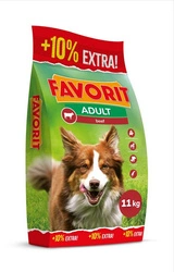 Favorit Cibo secco per cani con manzo 10 kg + 10% GRATIS