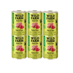 WILD FARM Premium Grain Free Pork and Tuna 6x400g - cibo senza cereali per gatti