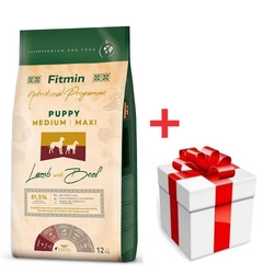 FITMIN Medium Maxi Puppy Lamb&Beef 12kg + una sorpresa per il vostro cane GRATIS!