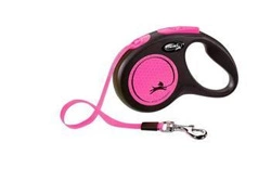 Flexi Guinzaglio Classic M Nastro 5m Fino a 25kg Rosa Neon