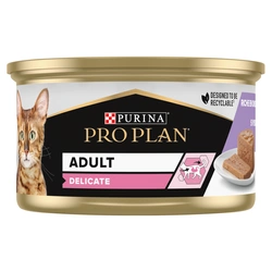 PRO PLAN Adult Delicate Cibo umido per gatti con tacchino 85 g