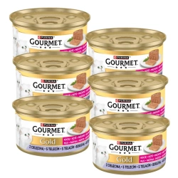 Purina Gourmet Gold Kitten mousse con carne di vitello 6x85g