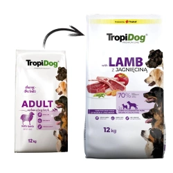 Tropidog Premium Agnello e riso per adulti di razza media e grande 12kg