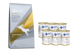 ENZO VET Urinario per malattie delle vie urinarie con pollo per cani 3x400g + TROVET ASD Struvite urinaria 12,5kg