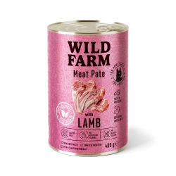 WILD FARM Pate Lamb 400g - cibo senza glutine per gatti