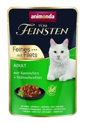 ANIMONDA Cat Vom Feinsten Adult Coniglio + filetto di pollo bustina 18x85g