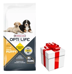 Versele-Laga Opti Life Cucciolo Maxi con pollo 12,5 kg + Sorpresa GRATUITA per il cane!