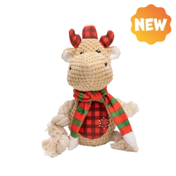 UNIQ PETS GIOCATTOLO DI PELUCHE PER CANI SQUEAKIES rudolf con fischietto 27x12x12cm
