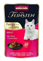 ANIMONDA Cat Vom Feinsten Adult Manzo + filetto di tacchino bustina 18x85g