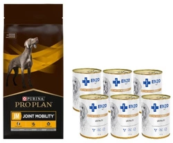 PURINA Pro Plan Veterinary JM Joint Mobility 12kg & ENZO VET Urinary per malattie delle vie urinarie con pollo per cani 6x400g