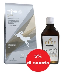 Trovet DPD Intestinal - Anatra e Patate (per cani) 10kg - Olio di salmone 250ml - 5% di sconto