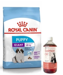 ROYAL CANIN Giant Puppy 15kg + LAB V Olio di Salmone per cani e gatti 1000ml