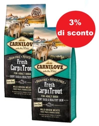Carnilove Carpa Fresca E Trota Adult  2x12 kg - 3% di sconto in un set