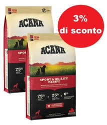 Acana Heritage Sport & Agility 2x11,4kg - 3% di sconto in un set