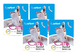 Lettiera per gatti in silicone Sand Micro - PH Control 4x3,8l (cambia colore per verificare i primi segni di malattia)