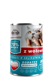 Frendi Pezzi in salsa delicata con carne di manzo 400 g per un gatto