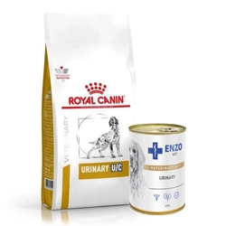 ROYAL CANIN Urinary 2kg + ENZO VET Urinary per le malattie del tratto urinario con pollo per cani 400g
