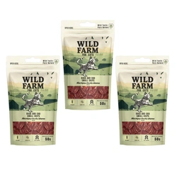 WILD FARM Chips con anatra e merluzzo snack per gatti 3x50 g