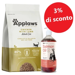 APPLAWS Complete Dry Adult Chicken With Lamb 7.5kg + Olio LAB-V 1000ml