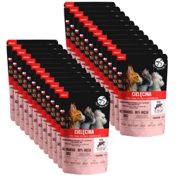 PetRepublic  pezzi finemente tritati in una salsa delicata di vitello 12x100 g per un gatto