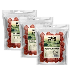 WILD FARM Bocconcini morbidi di agnello 3x500 g snack per cani