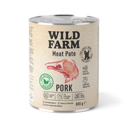 WILD FARM Pate Pork 800g cibo per cani senza glutine