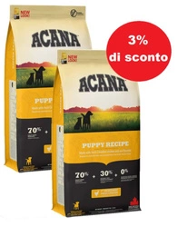 Acana Heirtage Puppy & Junior 2x17kg - 3% di sconto in un set