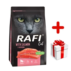 DOLINA NOTECI Rafi Cat cibo secco per gatti sterilizzati con salmone 7kg + sorpresa per il gatto GRATIS!