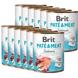 Brit Paté e carne di salmone 12x800g