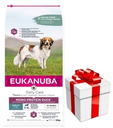EUKANUBA-Adult Daily Care Mono-Protein duck-12kg + Sorpresa GRATUITA per il cane!