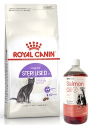 ROYAL CANIN sterilizzato 37 10kg + LAB V Olio di Salmone per cani e gatti 1000ml