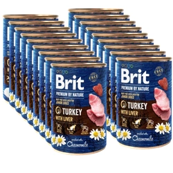 Brit Premium by Nature Junior Tacchino con fegato 18x400g