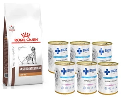 ROYAL CANIN Gastrointestinal Low Fat 12kg & ENZO VET Dieta ipoallergenica ipoallergenica con coniglio per cani 6x400g