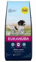Eukanuba Attivo Adulti Pollo di razza media 15kg +3kg GRATIS