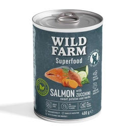 Wild Farm Superfood Salmon 400g cibo per cani senza cereali