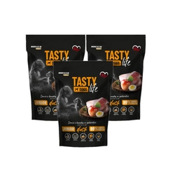 Tasty Dogs Life Junior Piatto con anatra in gelatina 3x500 g