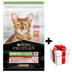 PRO PLAN Sterilised Vital Functions Alimento per gatti ricco di salmone 10kg + sorpresa per il gatto GRATIS