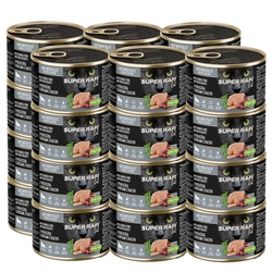 DOLINA NOTECI Super Rafi Cat P&F con faraona e cuori di anatra per gatti sterilizzati 24x185 g