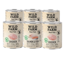 WILD FARM Pate Salmon&Fish/Chicken 6x800g cibo senza glutine per cani