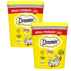 DREAMIES Mega Box 2x350 g - alimento complementare per gatti adulti, con delizioso formaggio