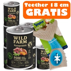 Wild Farm Monoprotein Pork 6x400g Cibo ipoallergenico per cani.