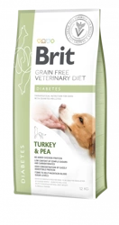 Brit Grain Free Veterinary Diet Dog Diabetes Tacchino con piselli 12kg