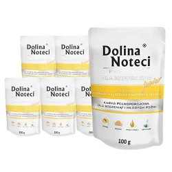 Dolina Noteci Premium per piccole razze Junior ricco di interiora di pollo con fegato di vitello 10x100g