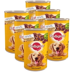 PEDIGREE Adult lattina 6x1200g - alimento umido completo per cani adulti, con pollo in gelatina