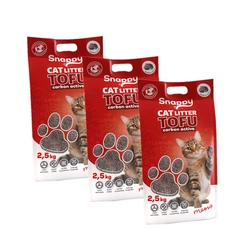SNAPPY LETTIERA PER GATTI TOFU biodegradabile con carbone attivo 3x2,5 kg