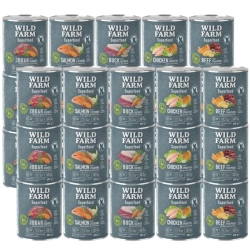 WILD FARM Superfood Wild Boar (Selvaggina con patate dolci, mirtilli e erbe aromatiche) 800 g - Alimento senza cereali per cani