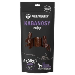 PAKA ZWIERZAKA-Kabanos salsiccine sottili di Lepre 3 pezzi (80g)