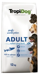 Tropidog Premium Razze medie e grandi adulti Salmone con riso 12kg